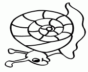 Coloriage cartoon snail maternelle dessin